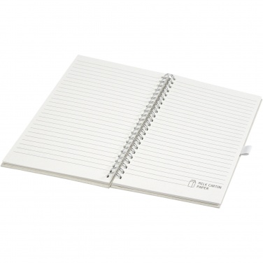 Logotrade promotional merchandise picture of: Dairy Dream A5 size reference recycled milk cartons spiral notebook